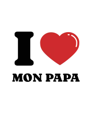 Body personnalisé – "I LOVE MON PAPA"