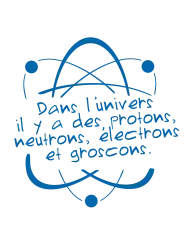 T-shirt homme 100% coton bio - Humour - "Dans l'univers il y a des ... gros cons"