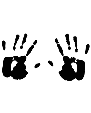 T-shirt homme personnalisé - Humour - "Hand's print"