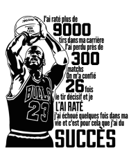 T-shirt homme personnalisé - Sport - "Et c'est pour cela que j'ai du succès..."