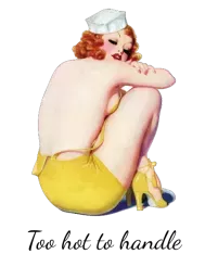 T-shirt homme personnalisé - Vintage - "Too hot to handle"