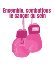 Tote Bag personnalisé – "Ensemble, combattons le cancer du sein"