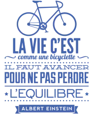 T-shirt homme personnalisé - Citations Famille / Motivation - "La vie c'est comme une bicyclette"