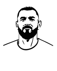 T-shirt homme personnalisé - Sport - "Benzema silhouette"