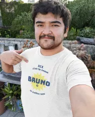 T-shirt homme personnalisé - Évènements - "Ici c'est la team"