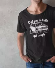 T-shirt homme personnalisé - Classiques & Populaires - "C'est pas la taille qui compte"