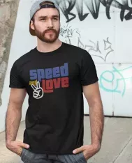T-shirt homme personnalisé - Lifestyle - "Speed and Love"