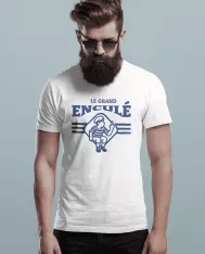 T-shirt homme 100% coton bio - Humour - "Grand enculé"