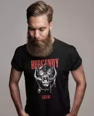 T-shirt homme personnalisé - Moto - "Burgundy legend"