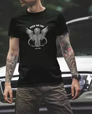 T-shirt homme personnalisé - Moto tout terrain - "Ride or die"