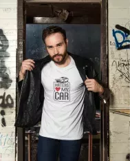 T-shirt homme personnalisé - Muscle car et usa - "Haters love my car"