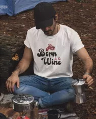 T-shirt homme personnalisé - Citation - "Born to be wine"