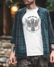 T-shirt homme personnalisé - Moto tout terrain - "Ride or die"