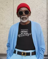 T-shirt homme 100% coton bio - Humour - "Je ne suis pas vieux"