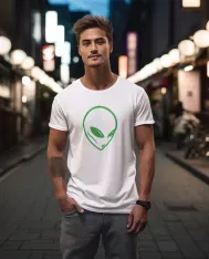 T-shirt homme personnalisé - Fantastique - "Alien vert"