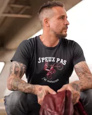 T-shirt homme personnalisé - J'peux pas - "J'peux pas j'ai motocross"
