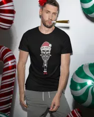 T-shirt homme personnalisé - Évènements - "Squelette bad santa"