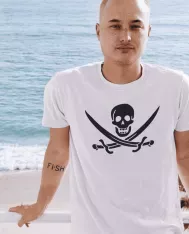 T-shirt homme personnalisé - Vintage - "Crâne de Pirate"