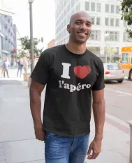 T-shirt homme personnalisé - Cadeau - "I LOVE..."