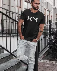 T-shirt homme personnalisé - Sport - "Mbappé KM Logo"
