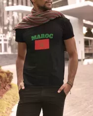 T-shirt homme personnalisé - Football - "Maillot de foot MAROC"