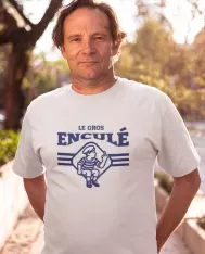 T-shirt homme 100% coton bio - Humour - "Gros enculé"