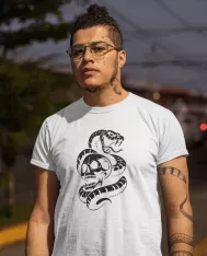 T-shirt homme personnalisé - Vintage - "Snake 'n death"