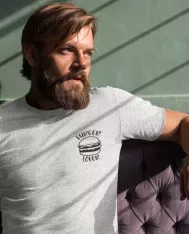 T-shirt homme personnalisé - Food Lovers - "Burger lover"