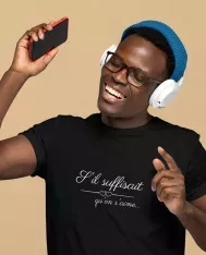 T-shirt homme personnalisé - Musique - "S'il suffisait qu'on s'aime..."