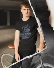 T-shirt homme personnalisé - Citations Famille / Motivation - "La vie c'est comme une bicyclette"