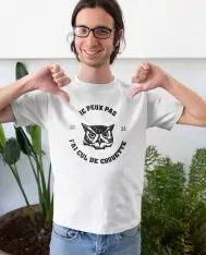 T-shirt homme personnalisé - J'peux pas - "J'peux pas j'ai cul de chouette"