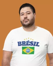 T-shirt homme personnalisé - Football - "Maillot de foot BRÉSIL"