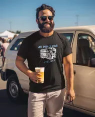 T-shirt homme personnalisé - 4X4 - "Je peux pas j'ai 4x4"