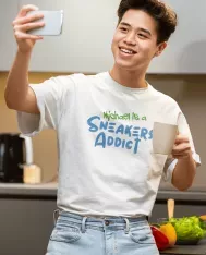 T-shirt homme personnalisé - Mode - "... Sneakers Addict" Graffiti