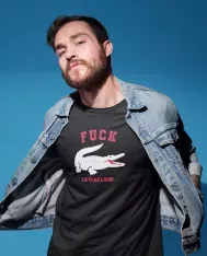 T-shirt homme personnalisé - Humour - "Fuck la peau lisse"