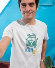 T-shirt homme personnalisé - Van - "Surf et van"