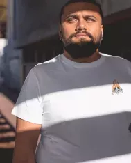 T-shirt homme personnalisé - Moto tout terrain - "Casque enflammé"