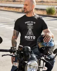 T-shirt homme personnalisé - Moto - "Une vie sans moto ?"