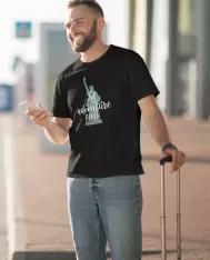 T-shirt homme personnalisé - Villes et voyages - "Let the aventure begin"