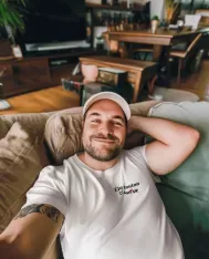 T-shirt homme 100% coton bio - Cadeau - "Élu tonton d'amour"