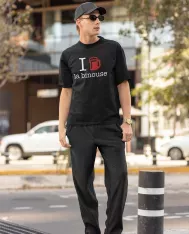 T-shirt homme 100% coton bio - Cadeau - "I LOVE la binouse"