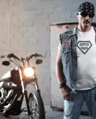 T-shirt homme 100% coton bio - Famille - "SUPER PAPA"