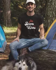 T-shirt homme personnalisé - Citation - "Born to be wine"
