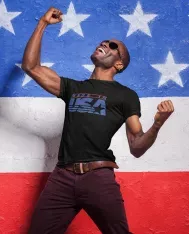 T-shirt homme personnalisé - Muscle car - "Made in USA"