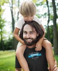 T-shirt homme 100% coton bio - Cadeau - "Certifié meilleur parrain du monde"