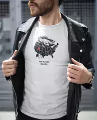 T-shirt homme personnalisé - Muscle car et usa - "Full throttle America"