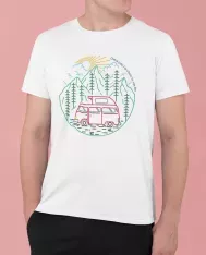 T-shirt homme 100% coton bio - Cadeau - "J'peux pas j'ai choisi la van life"