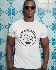 T-shirt homme 100% coton bio - Humour - "Cuite accompagnée"