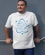 T-shirt homme 100% coton bio - Humour - "Dans l'univers il y a des ... gros cons"