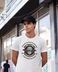 T-shirt homme personnalisé - Moto - "Pas toujours grincheux"